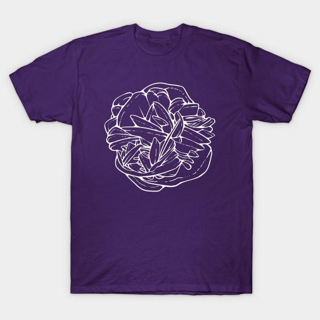 Desert Rose White T-Shirt by Palaeoiris